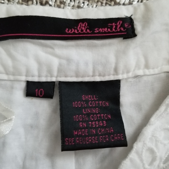 Willie Smith eyeletet & ribbon full skirt sz 10 - Picture 6 of 6